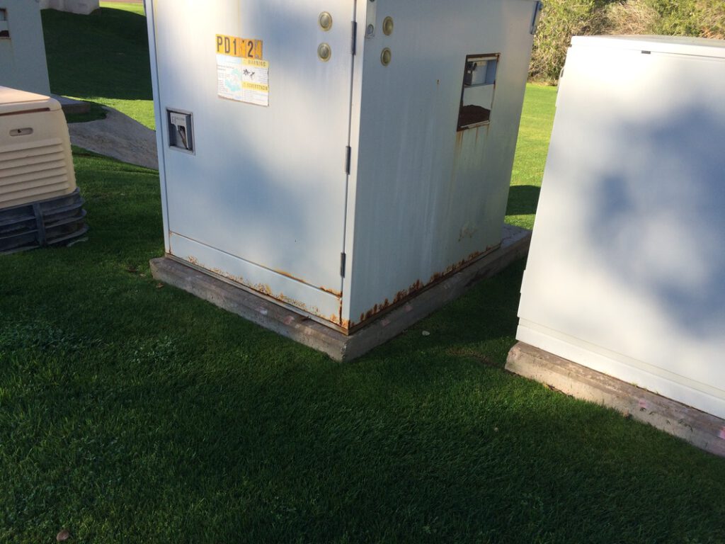 Rusting SRP electrical boxes