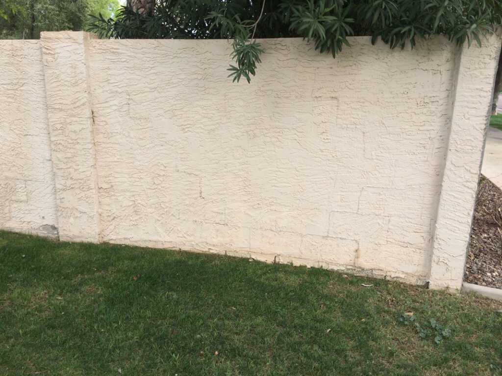 East wall corner of HOA